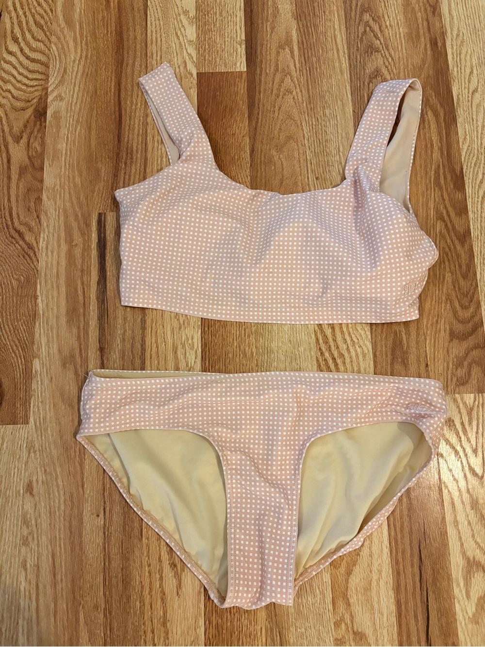 Albion Fit | Pink Checkers Olivia Crop and Bottoms | M - Picture 2 of 7